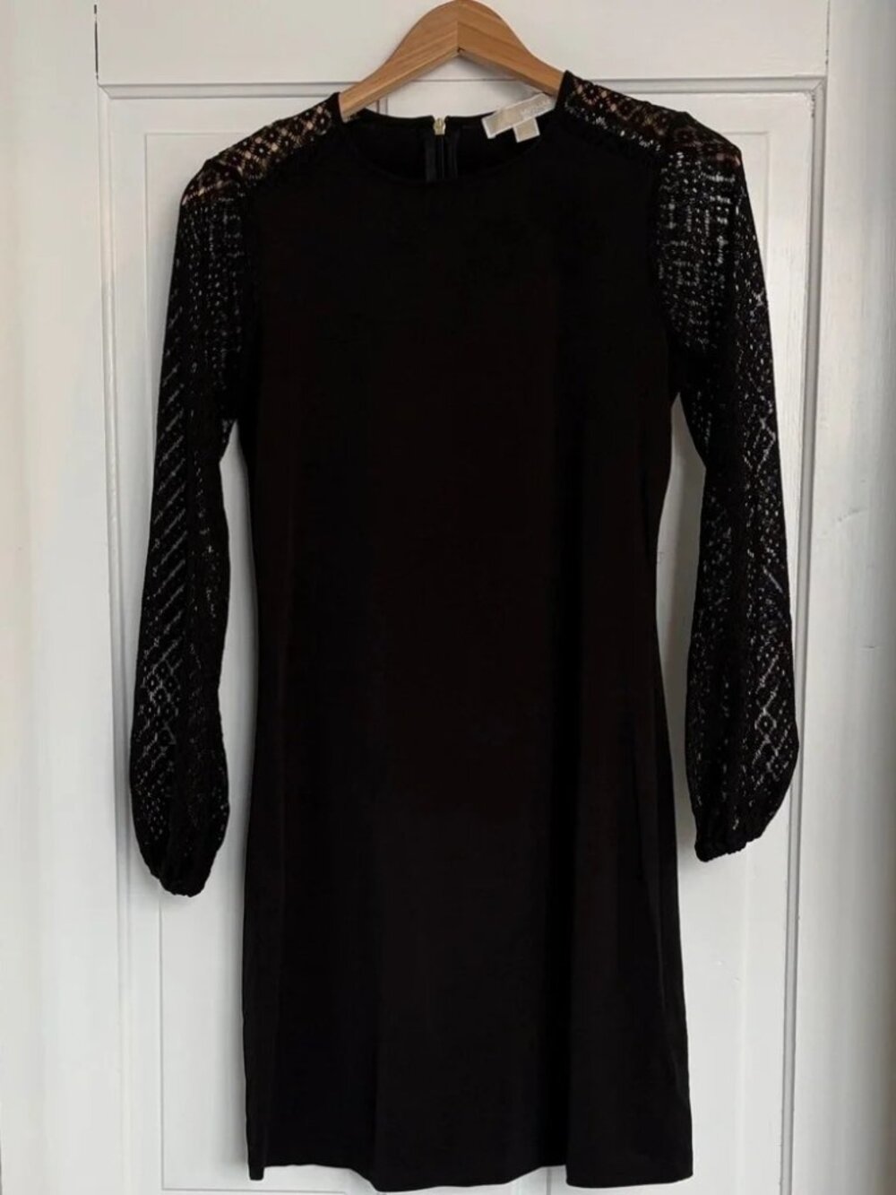 Michael Kors Black Dress with Lace Sleeves Women’s Size XS